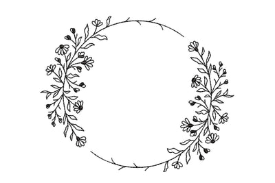 Floral Wreath Embroidery Design, 6 sizes Embroidery/Applique DESIGNS Nino Nadaraia 