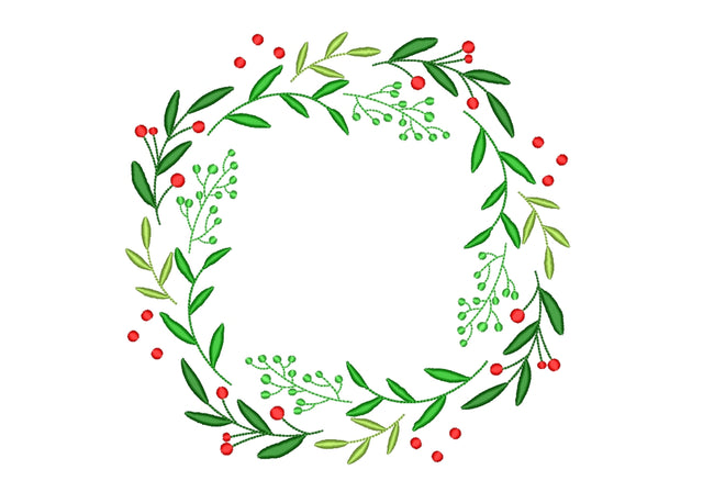 Floral Wreath Embroidery Design, 6 sizes, Instant Download Embroidery/Applique DESIGNS Nino Nadaraia 