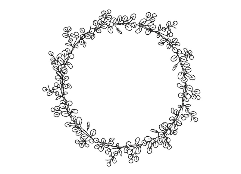 Floral Wreath Embroidery Design, 6 sizes, Instant Download Embroidery/Applique DESIGNS Nino Nadaraia 