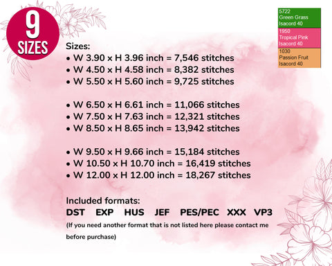 Floral Wreath Embroidery/Applique DESIGNS Nations Embroidery 