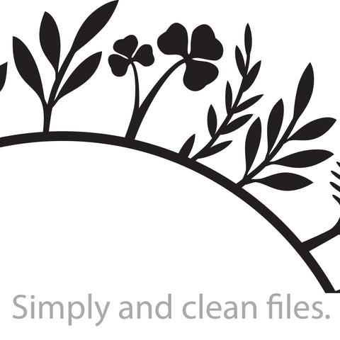 Floral wreath (flower circle) SVG TribaliumArtSF 