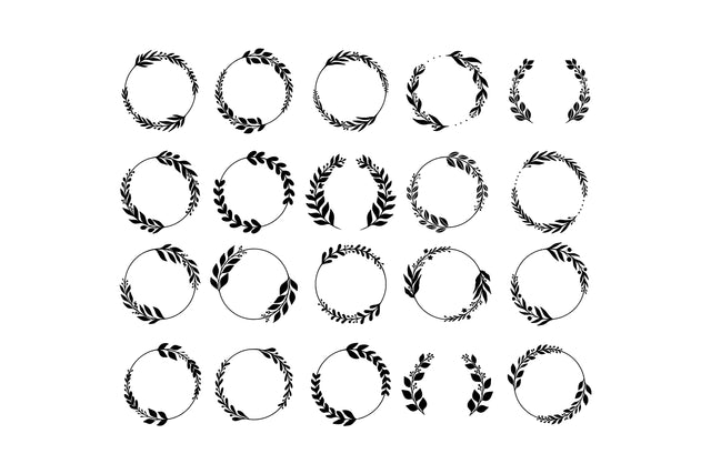 Floral Wreath Frame SVG Masyafi Studio 