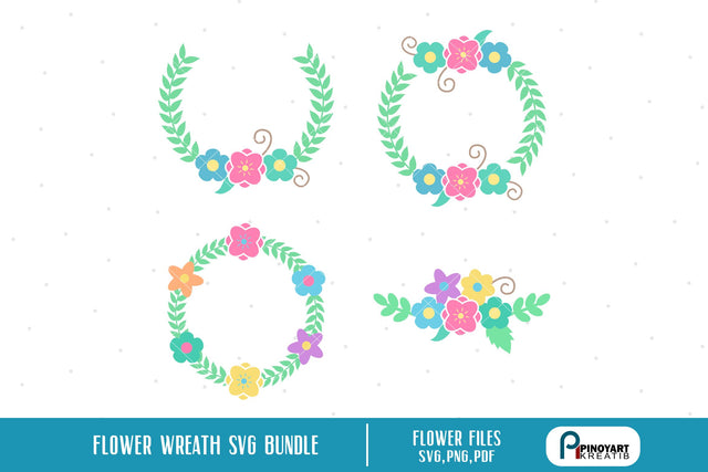 Floral Wreath Svg Bundle Pinoyart Kreatib