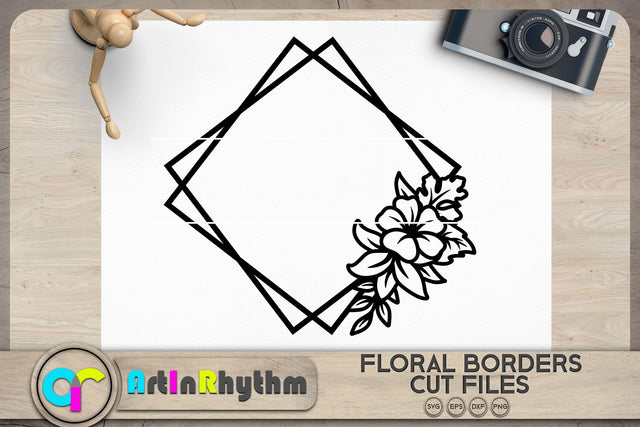 Floral wreath SVG, Floral border SVG SVG Artinrhythm shop 
