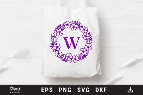 Floral wreath SVG, Flower border SVG, Flower Corner SVG, DXF, PNG SVG ClipartMuchLove 