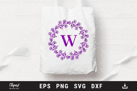 Floral wreath svg, Flowers branch svg, Floral frame SVG, DXF, Cricut, Silhouette SVG ClipartMuchLove 