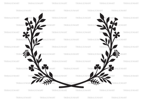 Floral wreath SVG TribaliumArtSF 