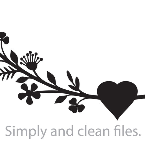 Floral Wreath with Heart (flower circle) SVG TribaliumArtSF 