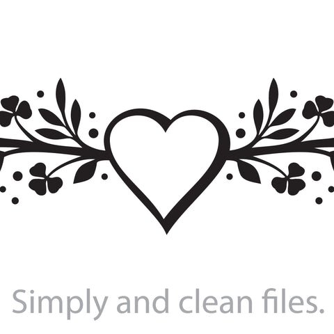 Floral Wreath with Heart SVG TribaliumArtSF 