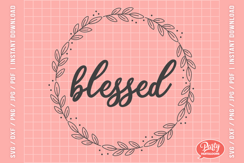 Floral Wreath Words SVG | Svg Dxf Png Pdf SVG Partypantaloons 