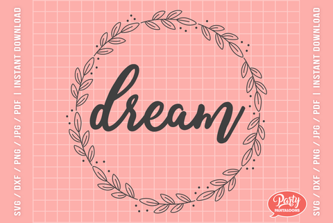 Floral Wreath Words SVG | Svg Dxf Png Pdf SVG Partypantaloons 