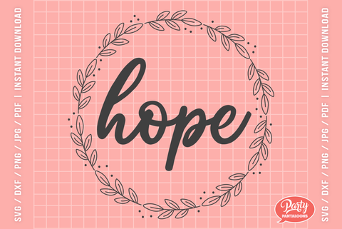 Floral Wreath Words SVG | Svg Dxf Png Pdf SVG Partypantaloons 