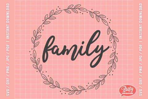 Floral Wreath Words SVG | Svg Dxf Png Pdf SVG Partypantaloons 
