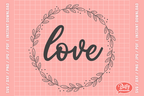 Floral Wreath Words SVG | Svg Dxf Png Pdf SVG Partypantaloons 