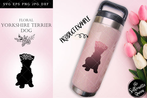 Floral Yorkshire Terrier Dog svg file for cricut, for silhouette, cut eps, cutting png, cuttable dxf, Instant Download design SVG Loveleen Kaur 