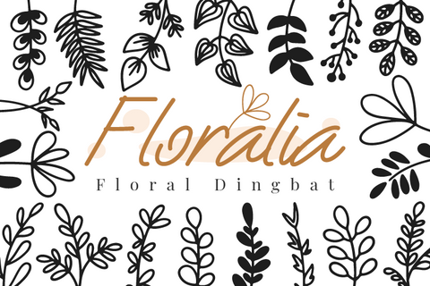 Floralial - Floral clipart font SVG Masyafi Studio 