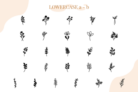 Floralial - Floral clipart font SVG Masyafi Studio 