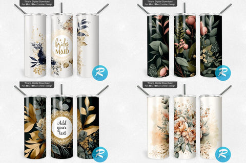 Florals Flowers Png Tumbler Bundle Sublimation Regulrcrative 