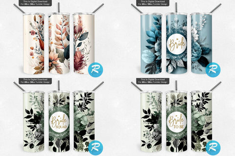 Florals Flowers Png Tumbler Bundle Sublimation Regulrcrative 