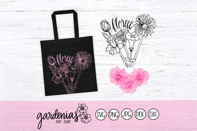Florece / Flower Bouquet SVG Gardenias Art Shop 