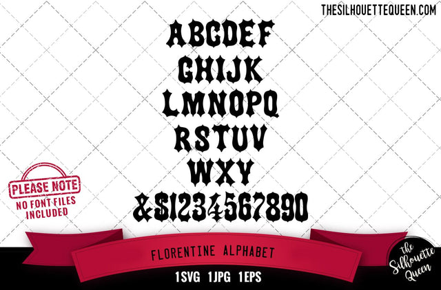 Florentine Alphabet alphabets - ABC letters SVG Loveleen Kaur 
