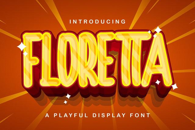 FLORETTA - Playful Display Font Font StringLabs 