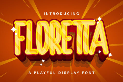FLORETTA - Playful Display Font Font StringLabs 