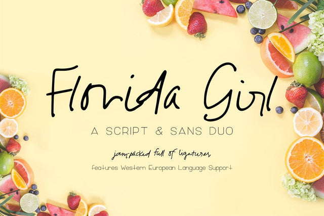 Florida Girl Script & Sans Duo Font Beck McCormick 
