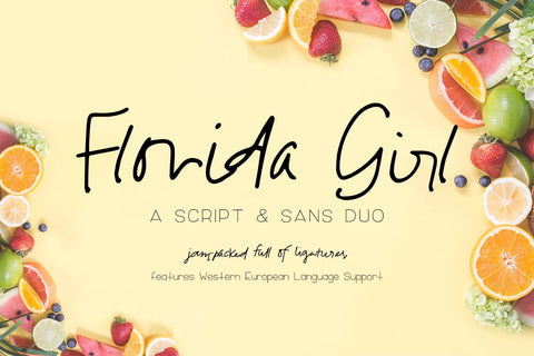Florida Girl Script & Sans Duo Font Beck McCormick 