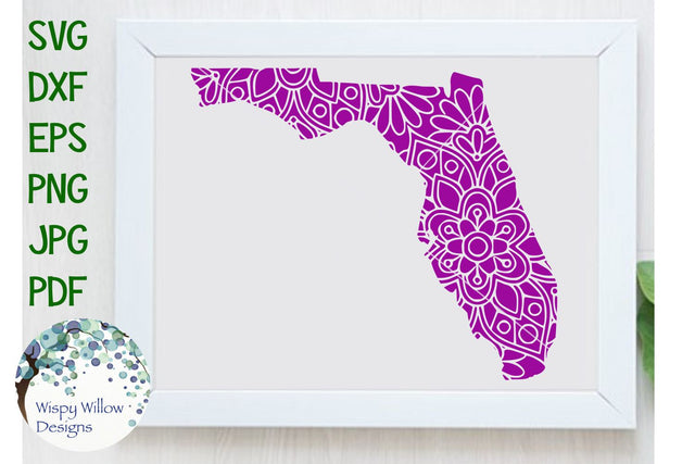 Florida Mandala SVG Wispy Willow Designs 