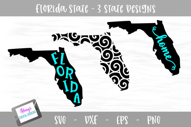 Florida Mini Bundle - 3 Florida State Designs SVG Stacy's Digital Designs 