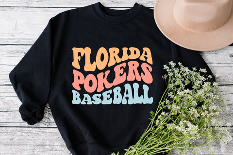 Florida Pokers Baseball svg, wavy style svg, EPS PNG Cricut Instant Download SVG Fauz 