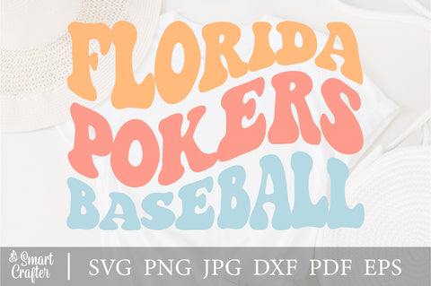 Florida Pokers Baseball svg, wavy style svg, EPS PNG Cricut Instant Download SVG Fauz 