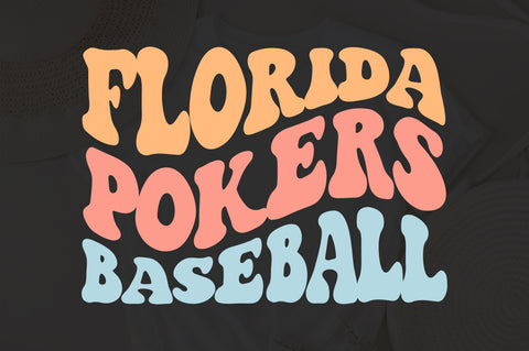 Florida Pokers Baseball svg, wavy style svg, EPS PNG Cricut Instant Download SVG Fauz 