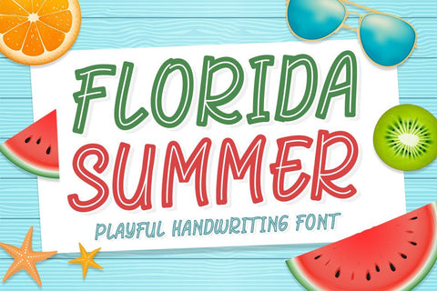 Florida Summer Display Font Font Kotak Kuning Studio 