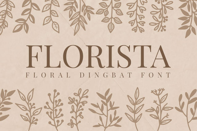 Florista - a floral dingbat font Font Masyafi Studio 