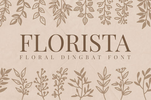Florista - a floral dingbat font Font Masyafi Studio 