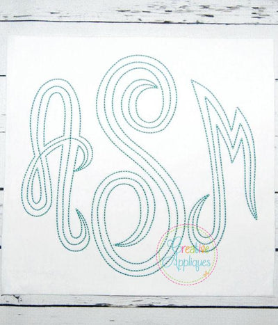 Floss Stitch Empire Monogram Embroidery Font Large Font Creative Appliques 