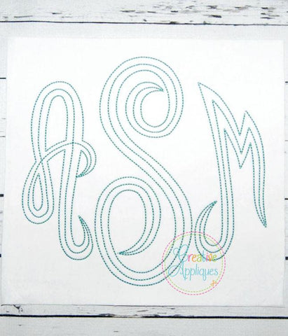 Floss Stitch Empire Monogram Embroidery Font Large Font Creative Appliques 