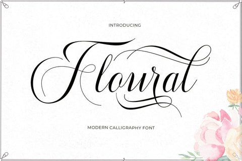 Floural Script Font Poen1983 