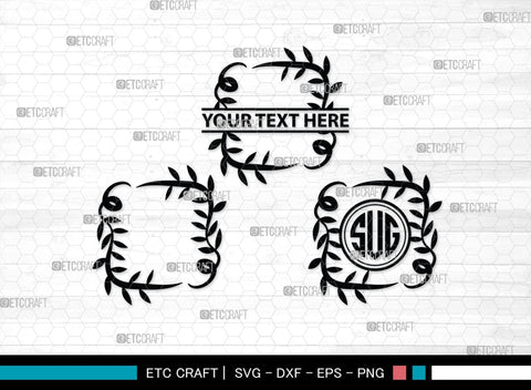 Flourish Monogram, Flourish Silhouette, Flourish SVG, Swirl Svg, Laurel Svg, Swoosh Svg, Leaves Svg, SB00450 SVG ETC Craft 