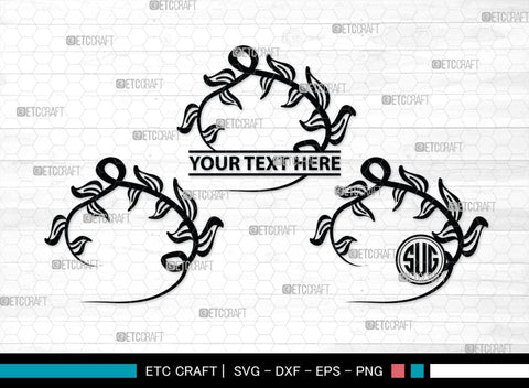 Flourish Monogram, Flourish Silhouette, Flourish SVG, Swirl Svg, Laurel Svg, Swoosh Svg, Leaves Svg, SB00450 SVG ETC Craft 