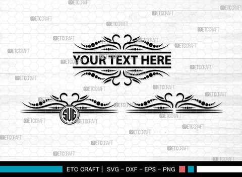 Flourish Monogram, Flourish Silhouette, Flourish SVG, Swirl Svg, Laurel Svg, Swoosh Svg, Leaves Svg, SB00450 SVG ETC Craft 