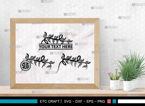 Flourish Monogram, Flourish Silhouette, Flourish SVG, Swirl Svg, Laurel Svg, Swoosh Svg, Leaves Svg, SB00450 SVG ETC Craft 