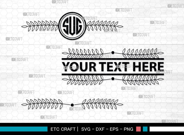 Flourish Monogram, Flourish Silhouette, Flourish SVG, Swirl Svg, Laurel Svg, Swoosh Svg, Leaves Svg, SB00450 SVG ETC Craft 