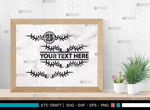 Flourish Monogram, Flourish Silhouette, Flourish SVG, Swirl Svg, Laurel Svg, Swoosh Svg, Leaves Svg, SB00450 SVG ETC Craft 