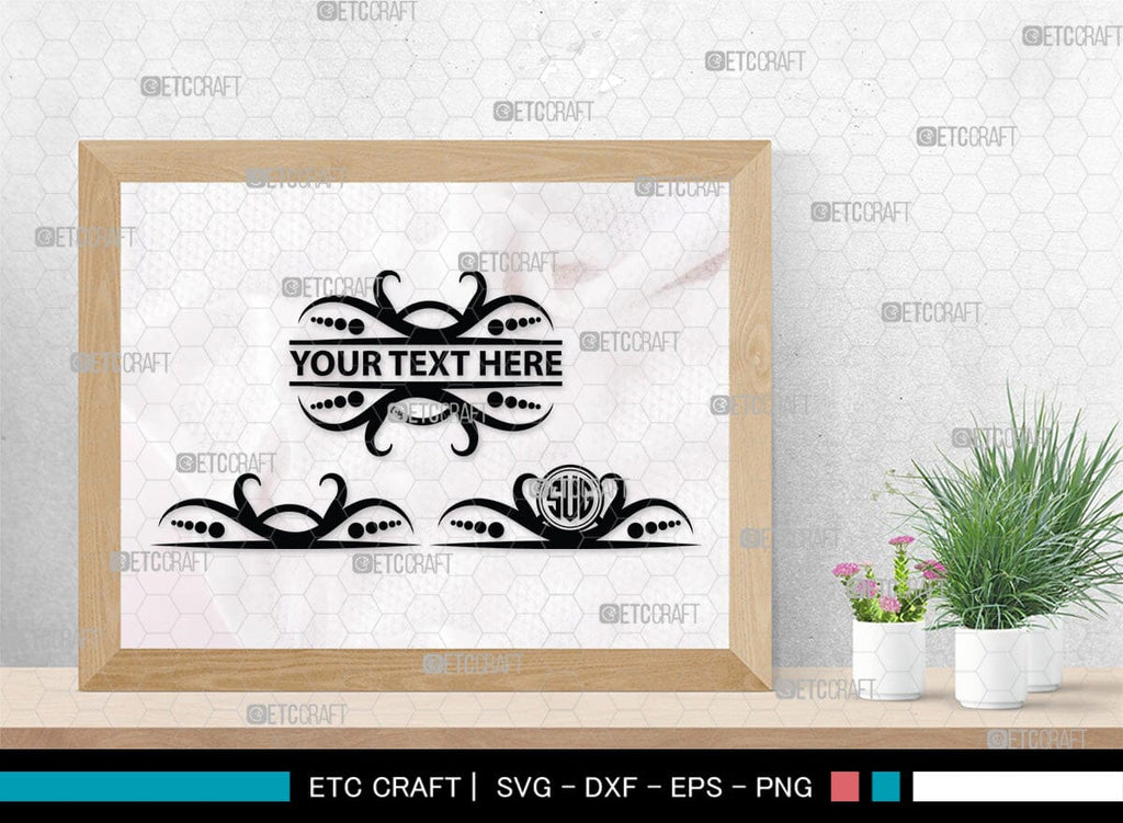 Flourish Monogram, Flourish Silhouette, Flourish SVG, Swirl Svg, Laurel ...