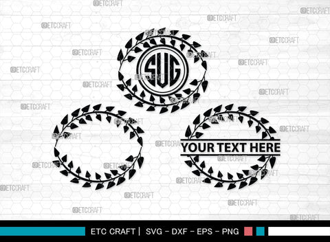 Flourish Monogram, Flourish Silhouette, Flourish SVG, Swirl Svg, Laurel Svg, Swoosh Svg, Leaves Svg, SB00450 SVG ETC Craft 