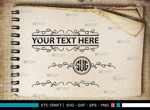 Flourish Monogram, Flourish Silhouette, Flourish SVG, Swirl Svg, Laurel Svg, Swoosh Svg, Leaves Svg, SB00450 SVG ETC Craft 