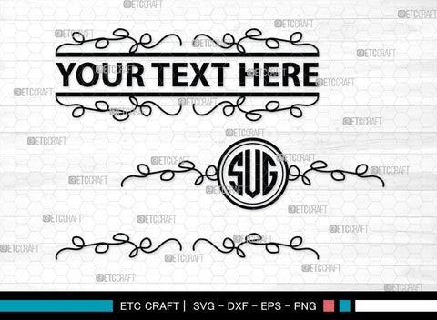 Flourish Monogram, Flourish Silhouette, Flourish SVG, Swirl Svg, Laurel Svg, Swoosh Svg, Leaves Svg, SB00450 SVG ETC Craft 